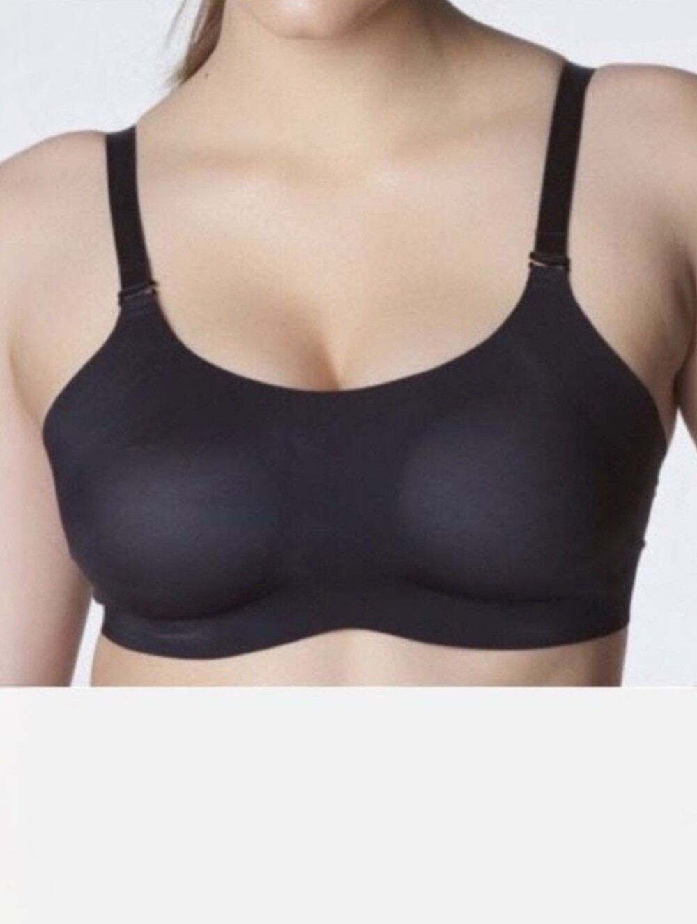 Knix Knixwear Wireless Evolution Bra Size 4 Black Gray Reversible 34C 34D 32D